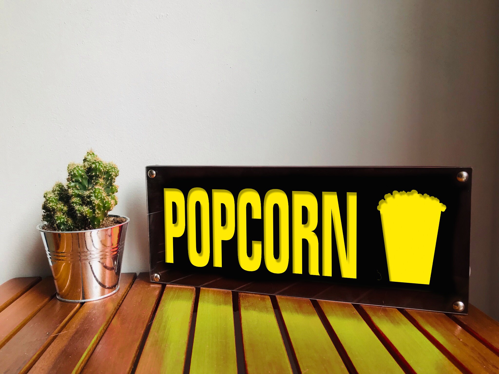 PopCorn Light Up Illuminated Sign Light Box USB LED Powered Etsy
