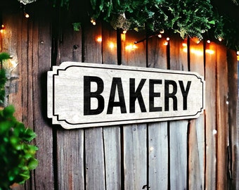 22" Bakery Wooden Sign Plaque Large | Gift New home | Vintage Rustic Style