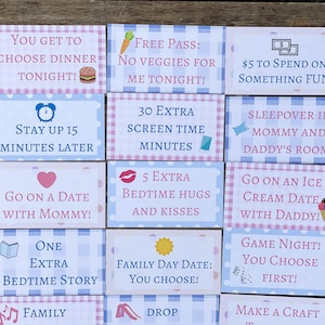 Cupones imprimibles para niños, Disciplina positiva, Cupones de recompensa para niños, Regalo para niños, Tarjetas de cupones, Cupones de búsqueda de huevos de Pascua,