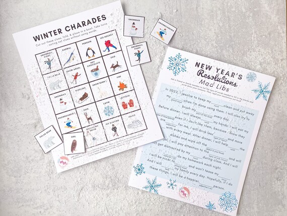 Winter Printable Game Bundle Winter Kids Printable Winter | Etsy