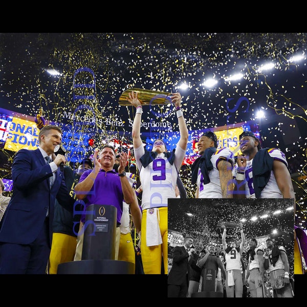 Joe Burrow LSU Tigers National Champions 2020 Professional American Football Player.  Choose Size, Color, Black White Photo Prints p72