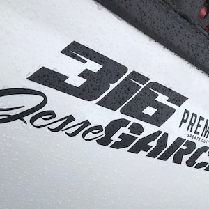 Custom Name & Number Decal Graphics for Truck, Van, Car or Trailer | Motocross Racing