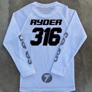 Youth Size Motocross Iron-on Jersey ID Kit | Custom Name and Number | Many Colors and Fonts | Easy to Apply | Dirt Bike Racing Enduro MTB MX