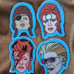 David Bowie Original Art Stickers fan art vinyl waterproof collectibles retro starman Ziggy stardust