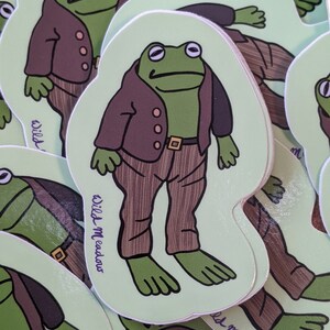 ORIGINAL ART STICKER Brunch Bunch Frog and Toad! Gays at brunch meme fanart! Lgbtq vinyl waterproof collectibles retro cartoons