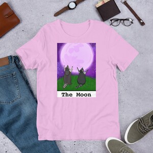 La Luna Procione Tarocchi originale art shirt Bella tela morbida t-shirt trash panda