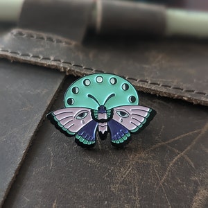 CELESTIAL MOTH ENAMEL pin. Pastel goth accessories