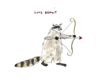 A6 LOVE BANDIT Valentine card