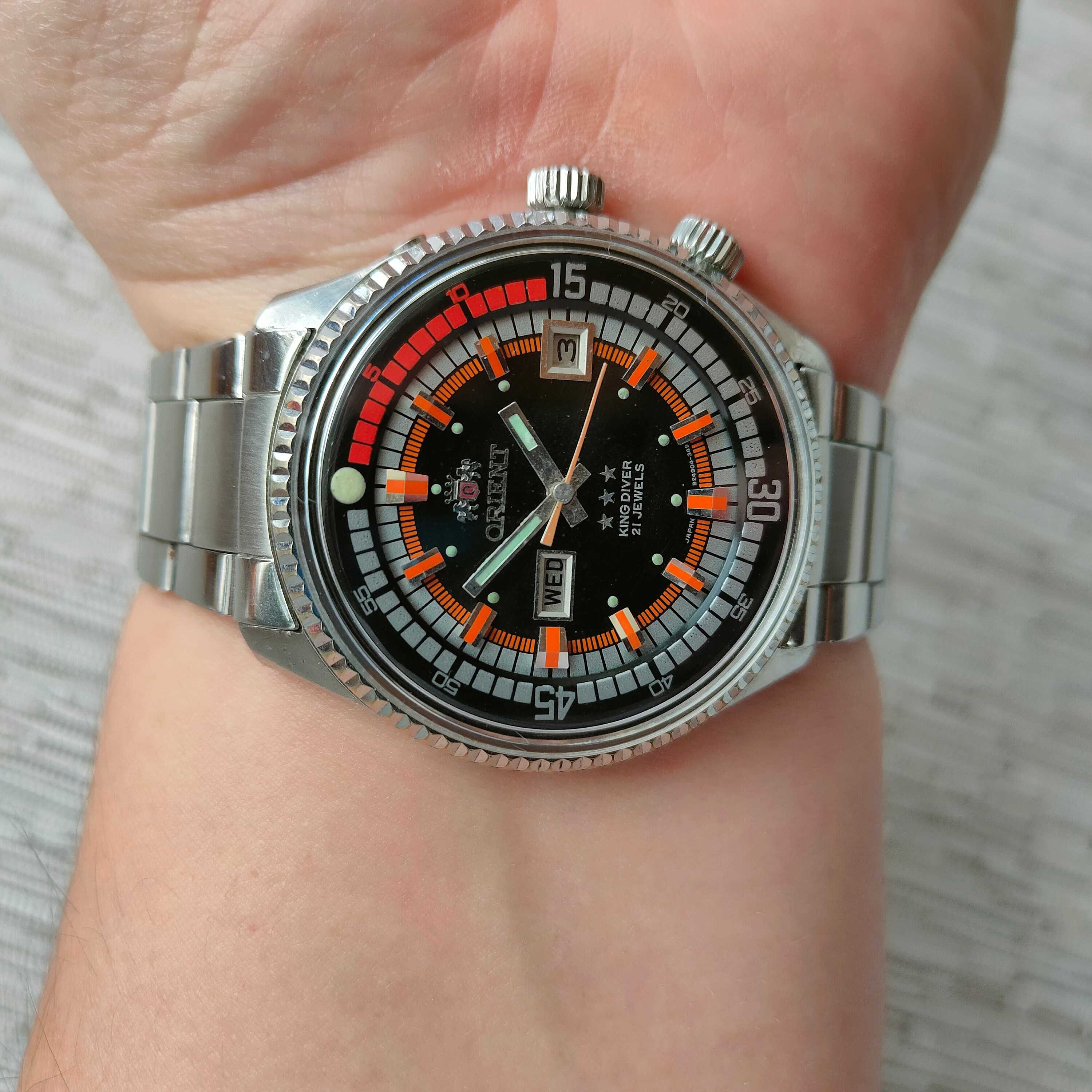ジャンク ORIEN 23J KING-DIVER 自動巻き腕時計 ジャンク ORIEN 23J KING-DIVER 自動巻き腕時計