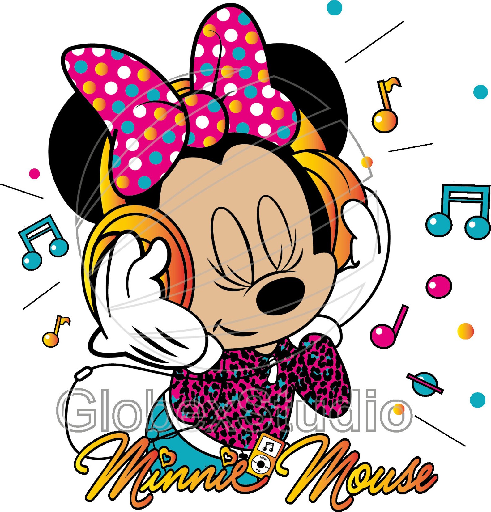 Minnie Mouse Music Vector . Eps Etsy
