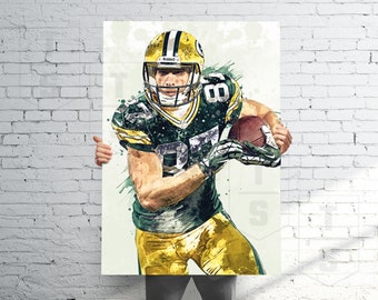 Green Bay Packers Jordy Nelson Portrait Sports Print Art 11x17