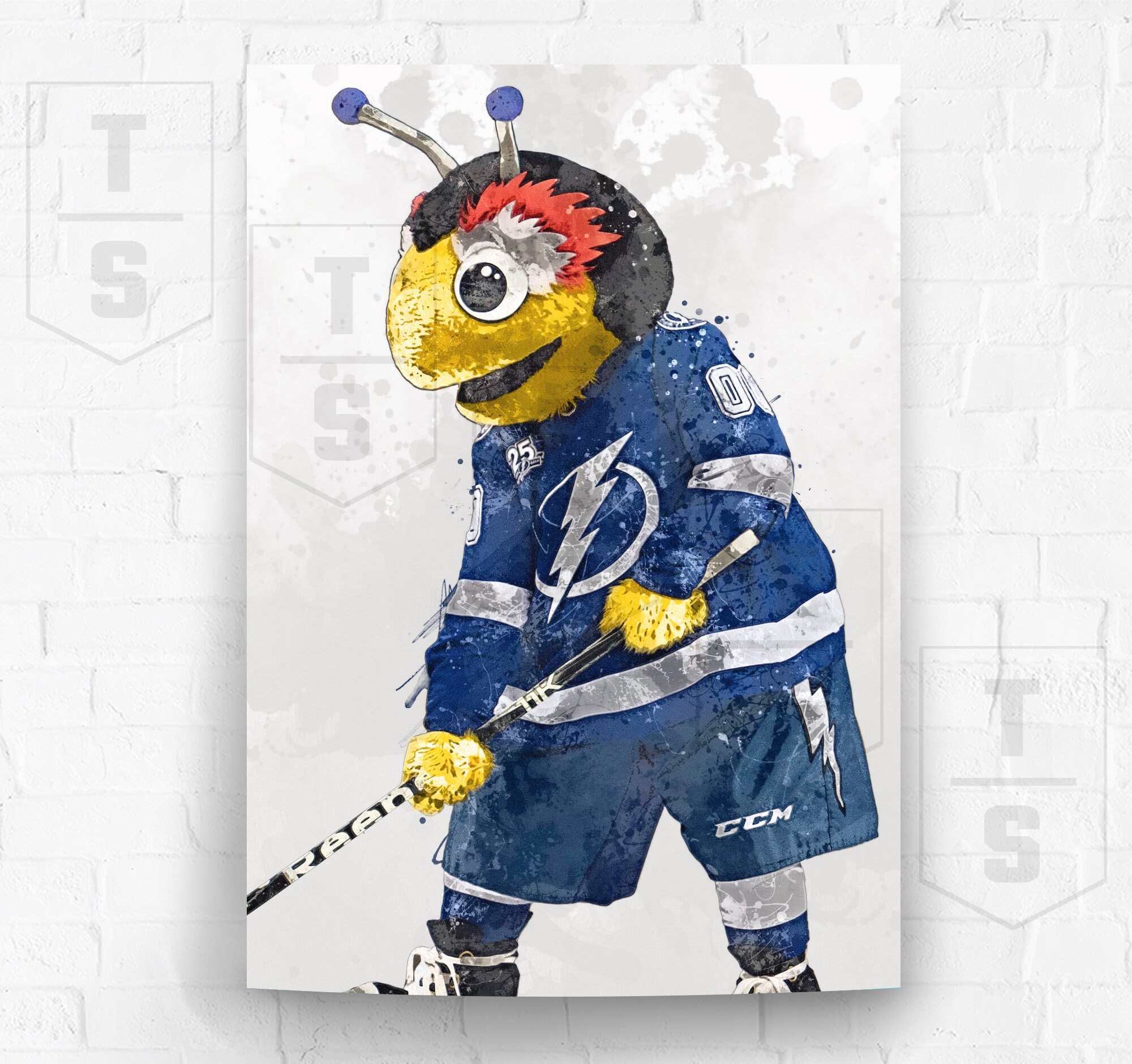 Tampa Bay Lightning Mascot 'Thunder Bug' Poster Etsy