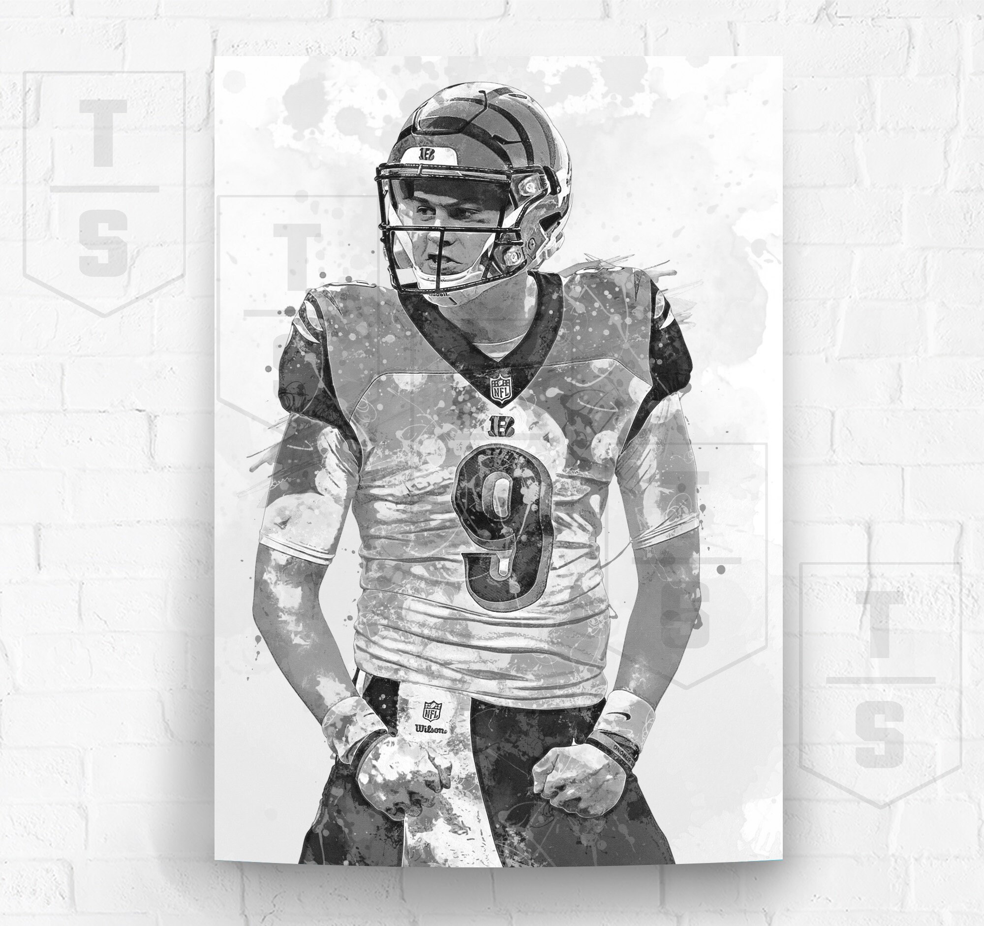 Joe Burrow Poster v1 Cincinnati Bengals Print Canvas Etsy