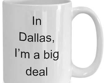 Tasse de café de Dallas, tasse de texas, tasse de café de nouveauté, tasse de Cowboys