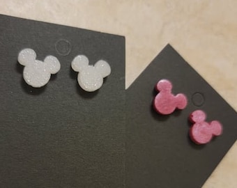 Mouse Resin Stud Earrings