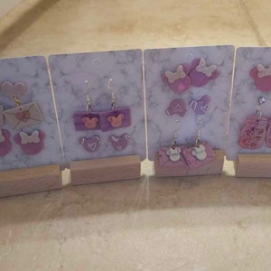 Pink and Purple Clay Earring Sets