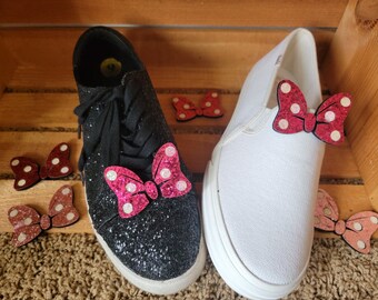 Glitter Bow Shoe Clips