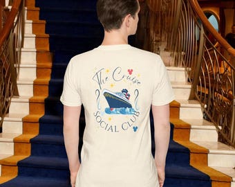 Cruise Social Club Unisex T-Shirt Front and Back Design, Girls Trip Shirt, Adults Only Cruise Top, Vacation Wardrobe Essential