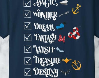 Checking Off All The Magical Ships Unisex T-shirt, Nautical Tee, Cruise Lover Gift, Magical Cruise