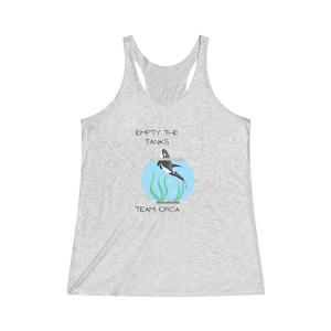 Empty the Tanks Women's Tri-Blend Racerback Tank