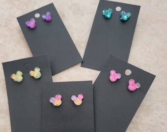 Mouse Resin Stud Earrings