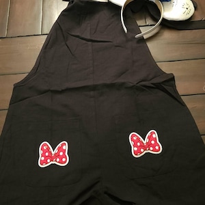 Classic Magical Theme Park Romper for Women - Polka Dot Bow, Castle Fireworks, Magical Mouse with Bow