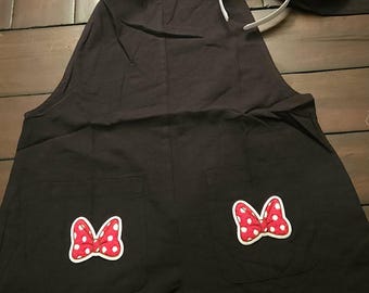 Klassieke magische themapark-romper voor dames - strik met stippen, kasteelvuurwerk, magische muis met strik