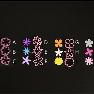 Flower Shaped Cutters- Polymer Clay Earring Cutter - Stud Cutter -  Jewelry making - Clay Cutters - Polymer Clay Cutters