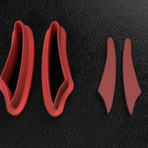 Asymmetrical Shaped Earrings Cutters Set- Polymer Cutter - 3D Printed Cutter -  Jewelry making -  Polymer Clay Cutters