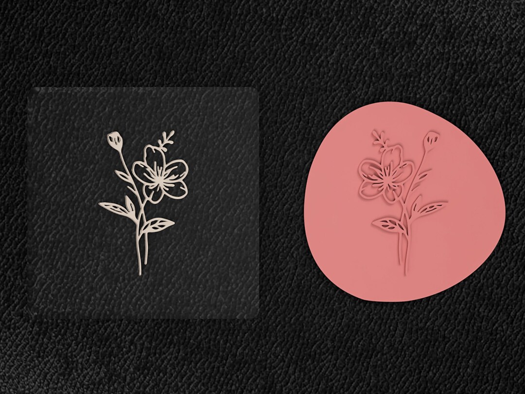 Flower Embossing Stamp for Polymer Clay , Fondant Acrylic Stamps - Etsy