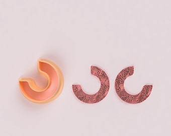 Polymer Clay Cutters - Circle Hoop Shape Cutters - Dome Shape Cutter - 3D printed cutters - Jewelry clay cutter