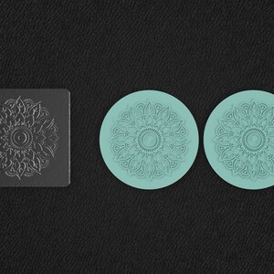 Mandala Polymer Clay Stamp, Clay debossed Stamp, Ceramics soap, polymer clay modern stamp | raised clay stamp | imprint stamp