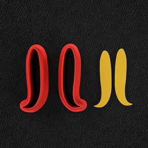 Polymer Clay Cutters, Asymmetrical Shaped Earrings Cutters Set, 3D Printed Clay Cutter, Embossing Clay Cutter