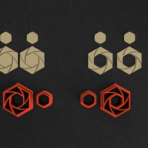 Geometric shaped Cutter and Stamp - Earring Clay Cutter set - Jewelry making - 3D Printed with Sharp edges