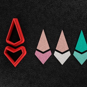Double Rhombus Shape Cutters -Polymer Cutter - Clay Cutters - Polymer Clay Cutters - 3D printed cutters - Jewelry clay cutter