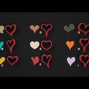 Heart Shaped Cutters- Polymer Clay Earring Cutter - Stud Cutters -  Jewelry making - Clay Cutters - Polymer Clay Cutters