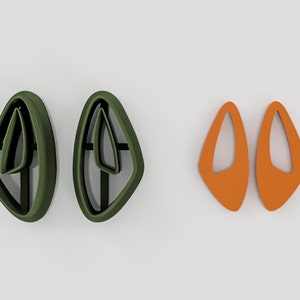 Asymmetrical Shaped Earrings Cutters Set- Polymer Cutter - 3D Printed Cutter -  Jewelry making -  Polymer Clay Cutters