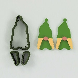 Polymer Clay Cutter - Female Gnome Clay Cutters - Christmas Clay Cutters - Winter Clay Cutters