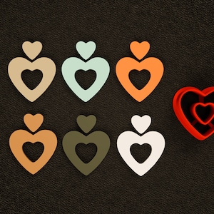 Heart Shaped Donut Clay Cutter - Polymer Cutter - Jewelry making