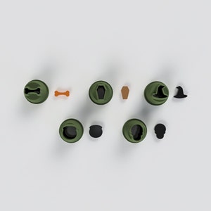 Halloween Mini Clay Cutter Set of 5 / Polymer Clay Cutters / Micro Cutters / Earring Making / Clay Tools - Set1