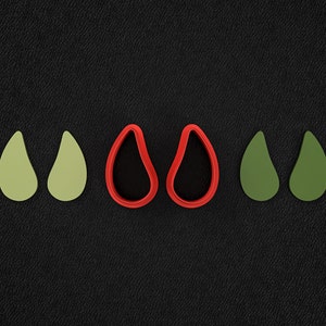Asymmetrical Shaped Earrings Cutters Set- Polymer Cutter - 3D Printed Cutter -  Jewelry making -  Polymer Clay Cutters