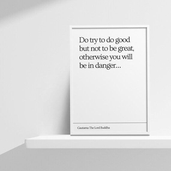 Wall Hangings Wall Decor Quotes Poster Buddha Quote Print Black and