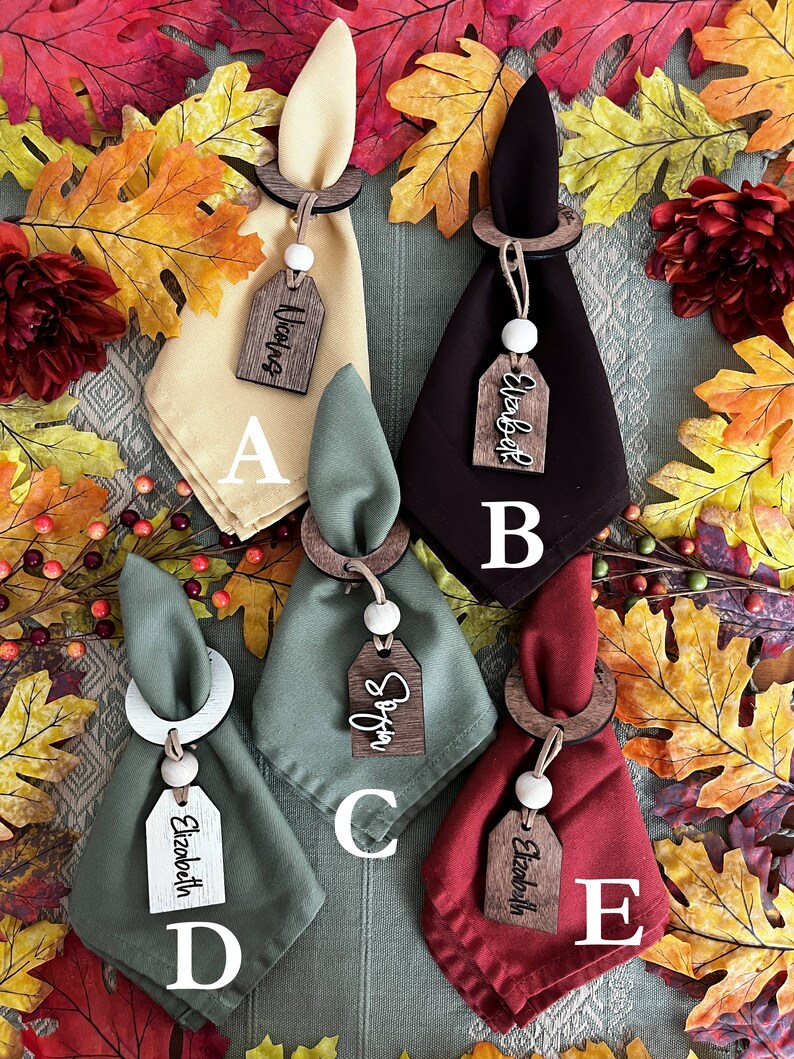 Tagthanksgiving Napkin Rings