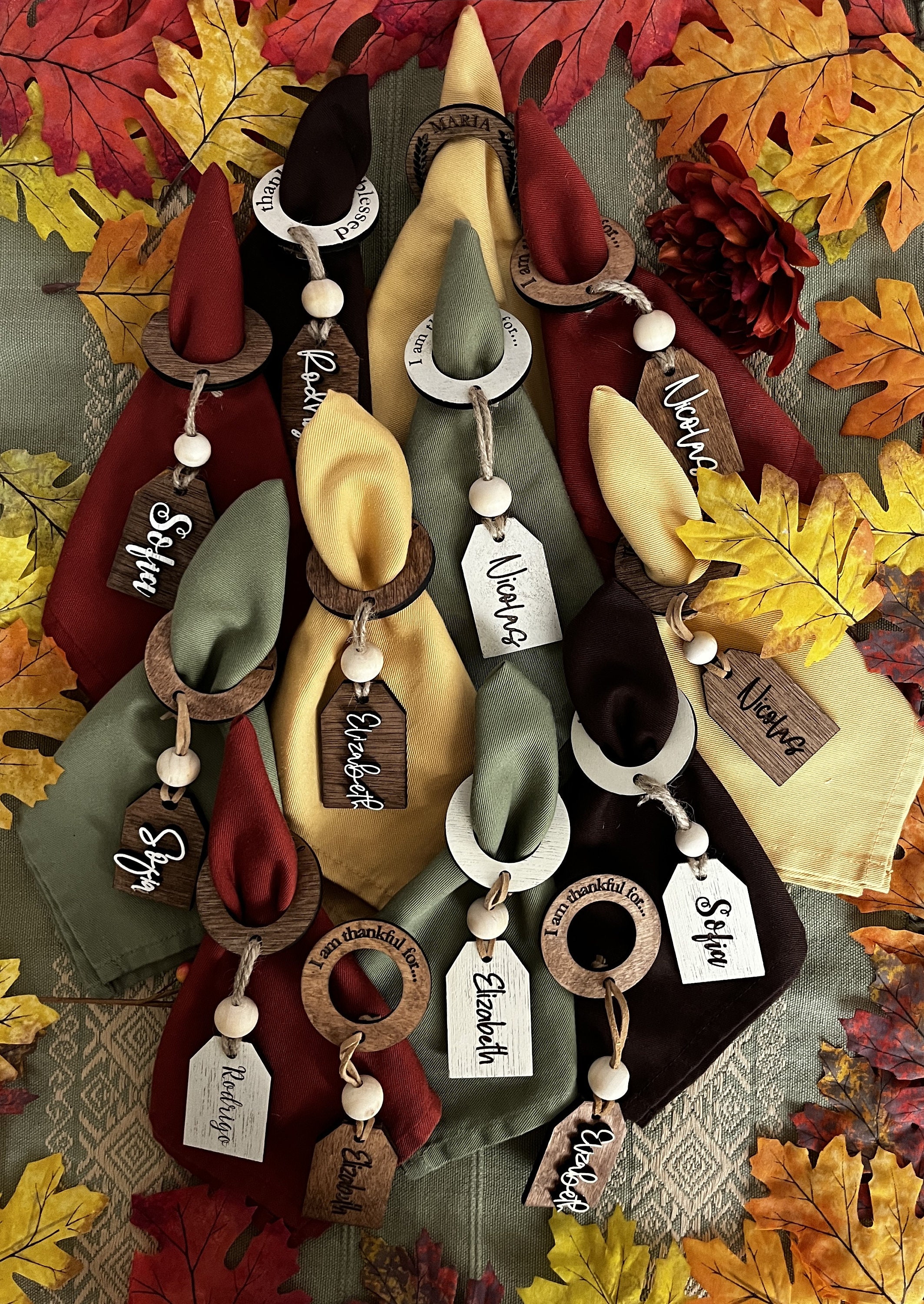 Tagthanksgiving Napkin Rings