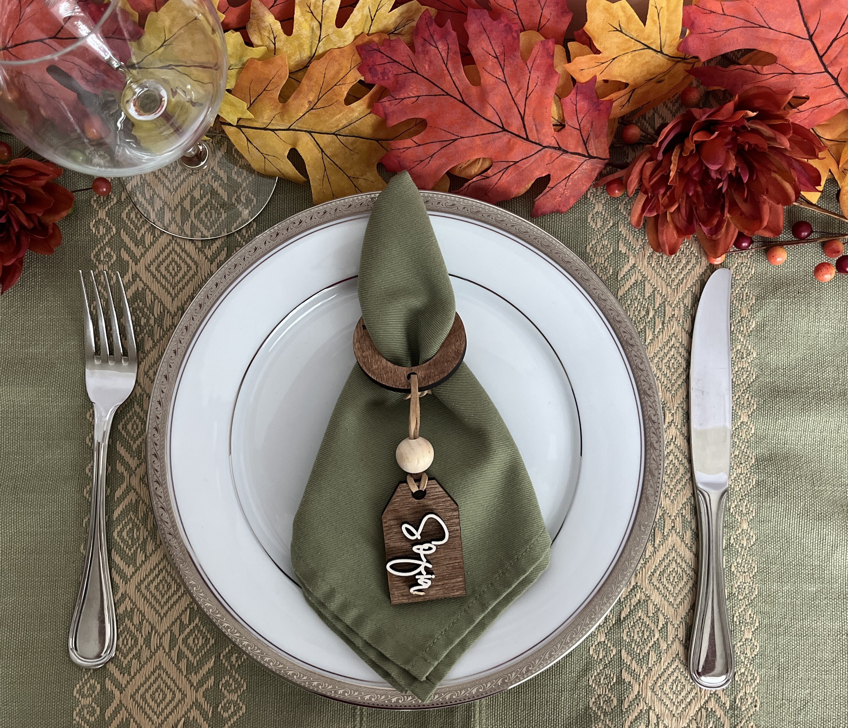 Tagthanksgiving Napkin Rings