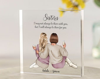 Personalised Sister Print, Christmas Gifts for Sister, Birthday Gift, Gifts for Sisters, 30th 40th 50th Keepsake Sister Gift, Acrylic Block