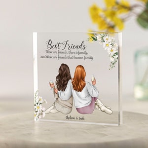 Personalised Best Friend Print Gift, Soul Sisters Gift, Christmas Best Friend Gifts, Friendship Gift, Birthday Gift, 30th 40th Acrylic Block