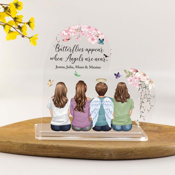 Memorial Gift, In Loving Memory Bereavement Gift, Nan, Mum Loss, Sympathy Keepsake, Condolence, Sister, Brother, Dad  Heart Acrylic Plaque