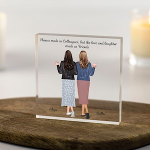 Coworker Gift, Colleague Gift, Work Bestie Gift, Christmas Gift, Leaving Gift, New Job Gift, Work,Birthday Gift Personalised Acrylic Block