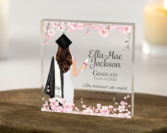 Targa Laurea In Acrilico - Cuore 10x10cm Personalizzato, Regalo Per Dottoresse - Foto 2